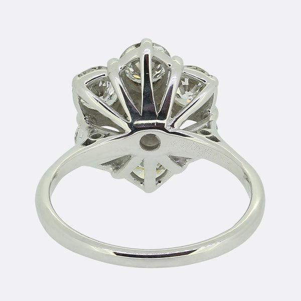 2.52 Carat Diamond Daisy Cluster Ring