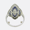 Art Deco Sapphire and Diamond Navette Ring