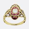 Antique French Diamond and Ruby Ring