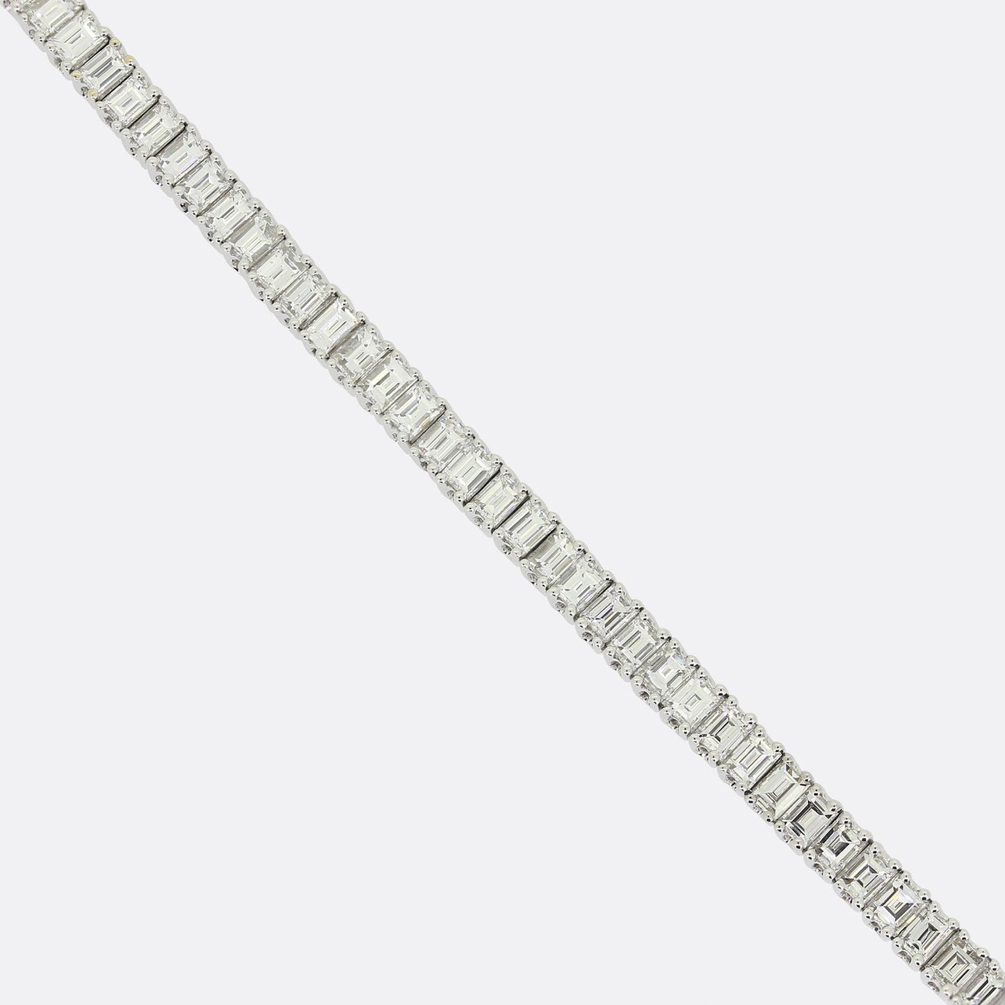 6.97 Carat Baguette Cut Diamond Bracelet