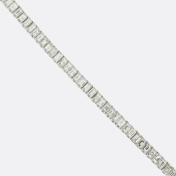 6.97 Carat Baguette Cut Diamond Bracelet