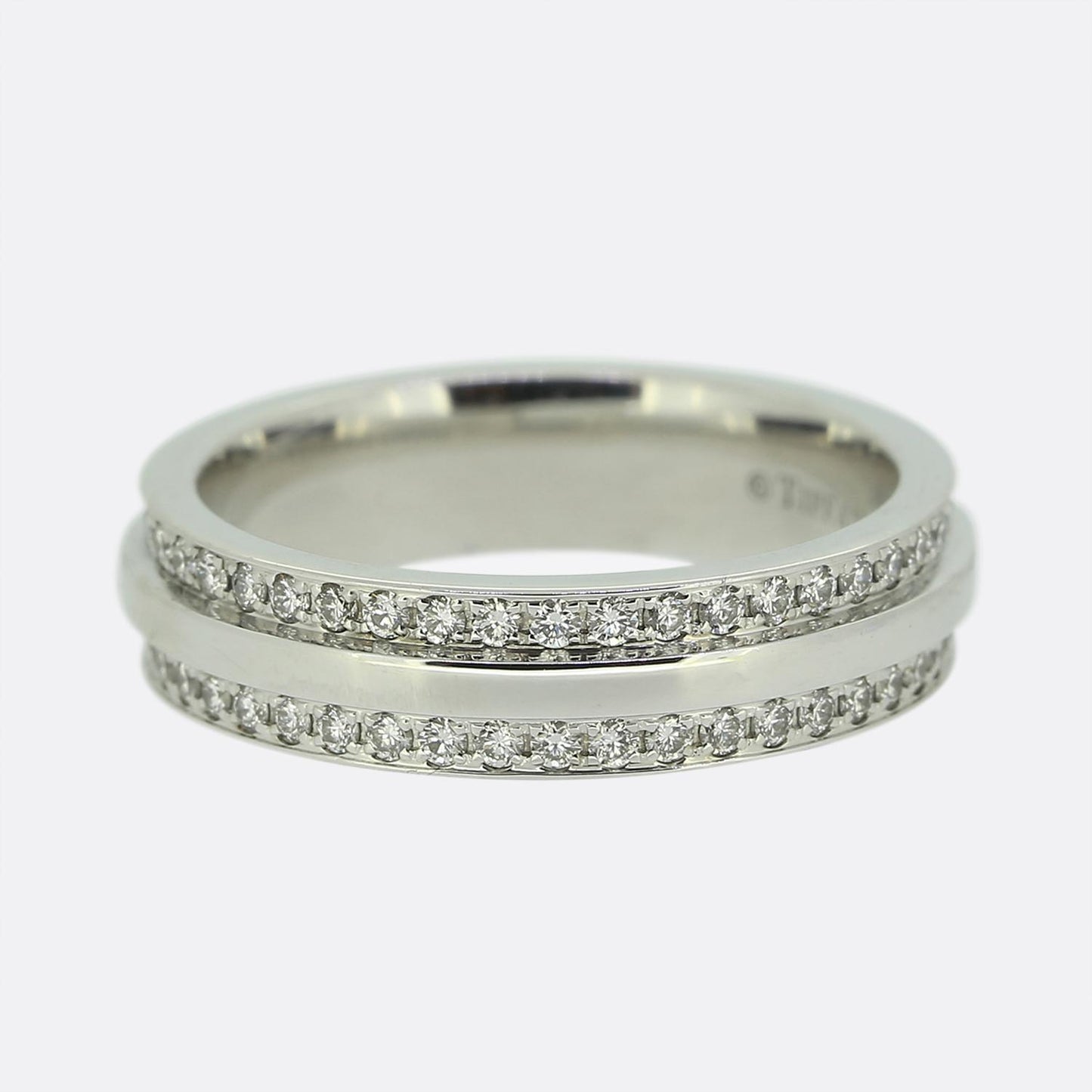 Tiffany & Co. Tiffany T Narrow Pavé Diamond Ring Size I (48)