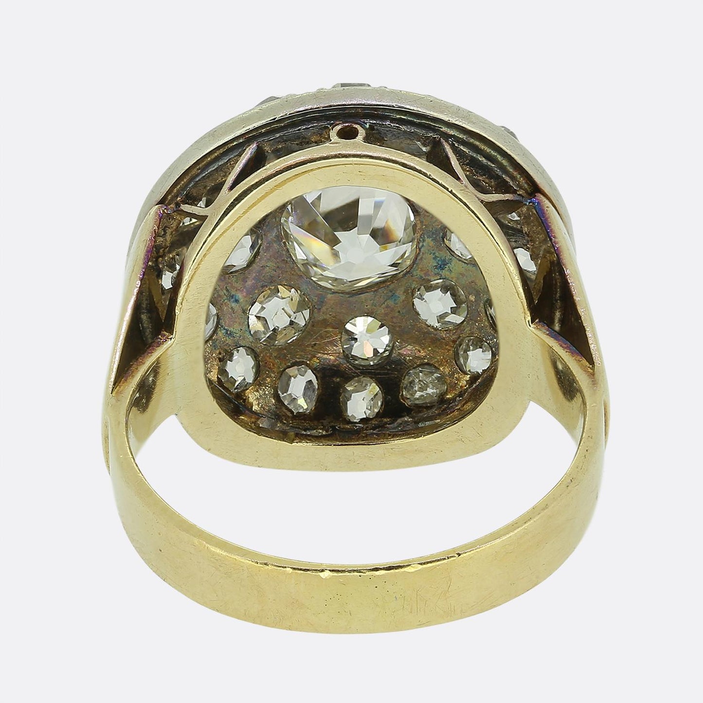 Victorian Old Cut Diamond Cluster Ring