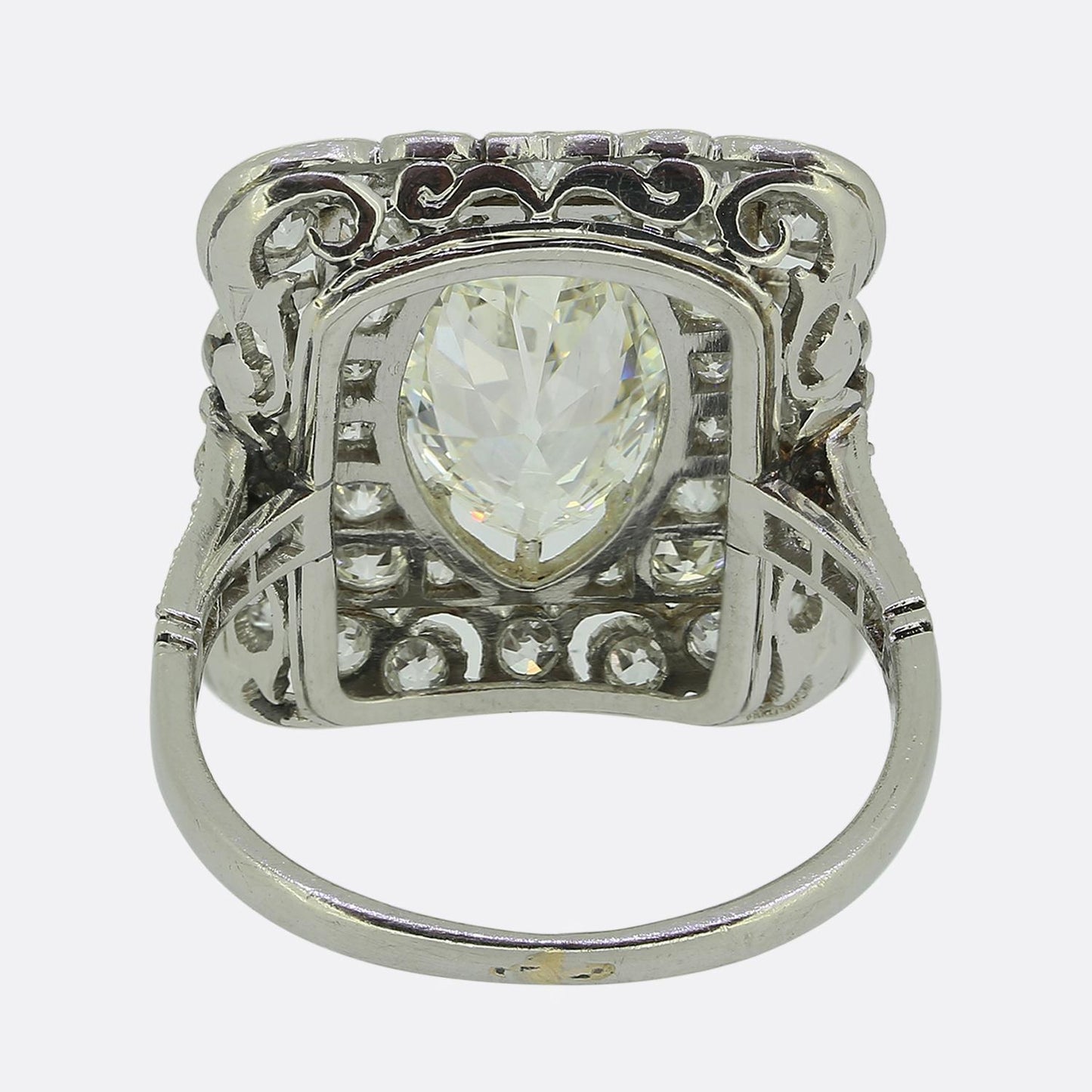 Art Deco 1.60 Carat Marquise Cut Diamond Dress Ring