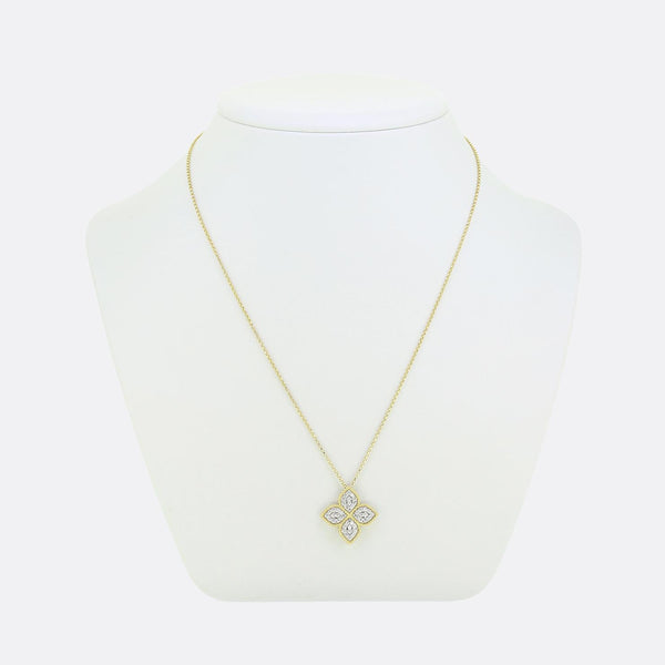 Roberto Coin Princess Flower Diamond Necklace