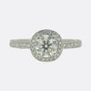 0.90 Carat Diamond Halo Engagement Ring