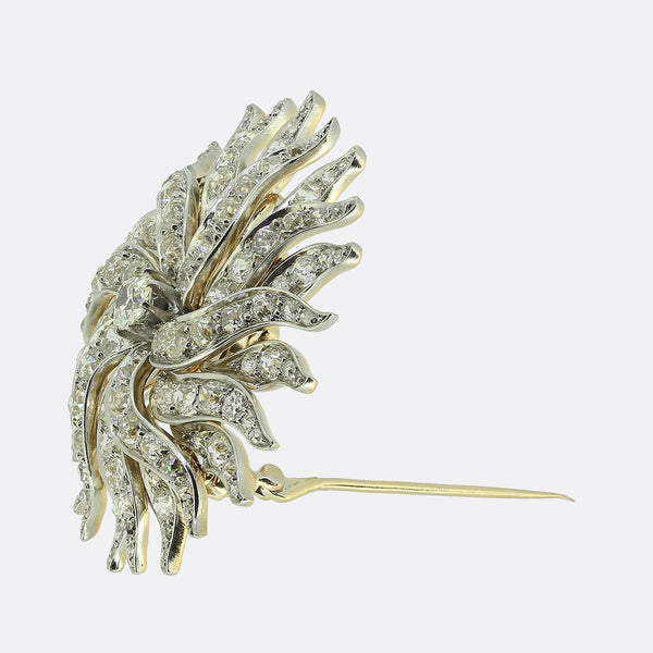 Edwardian Diamond Sunshine Brooch