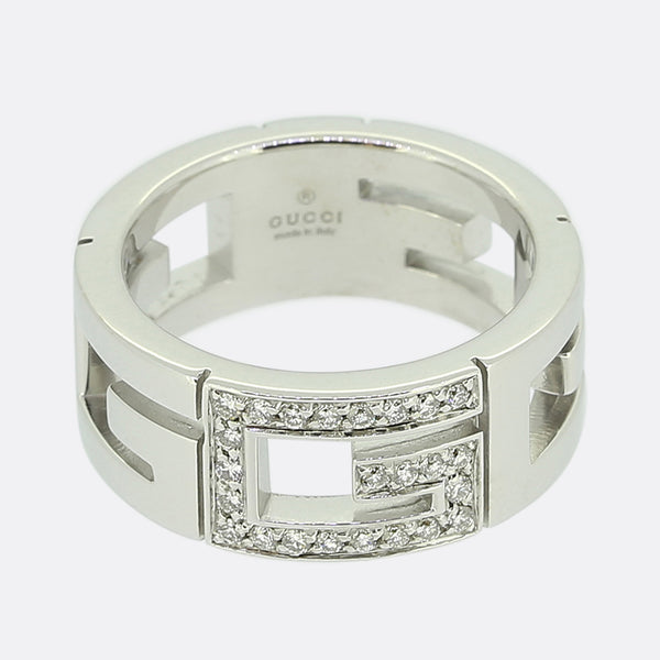 Gucci Diamond G Ring Size I (48)