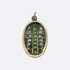 Victorian Demantoid Garnet and Diamond Cross Locket Pendant