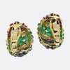 Vintage Cabochon Gemstone and Diamond Earrings
