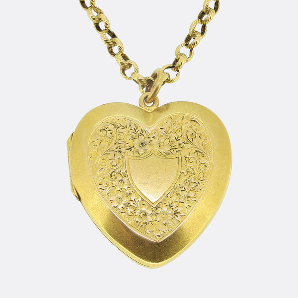Victorian Love Heart Locket Necklace