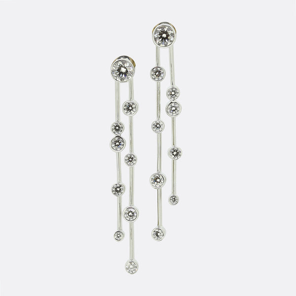 Boodles Raindance Long Diamond Drop Earrings