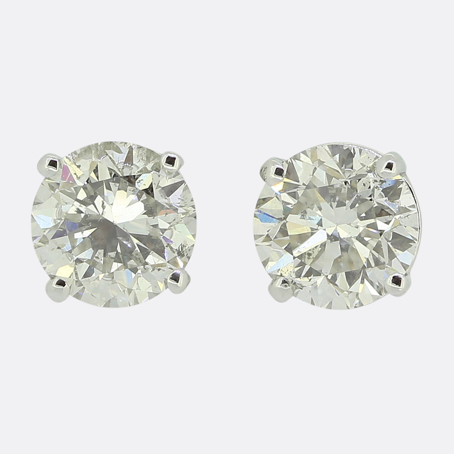 2.10 Carat Diamond Stud Earrings