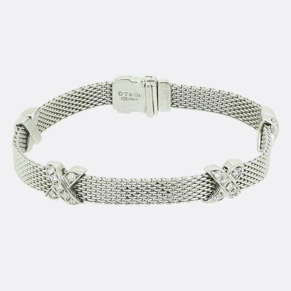 Tiffany & Co. Diamond Cross Bracelet