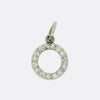 Art Deco Diamond 'O' Charm Pendant