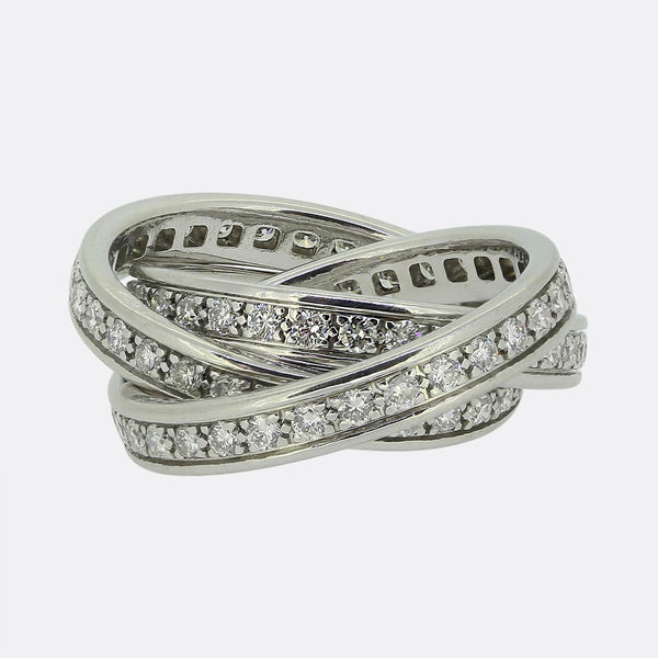 Cartier Trinity Diamond Ring Size H (46.5)