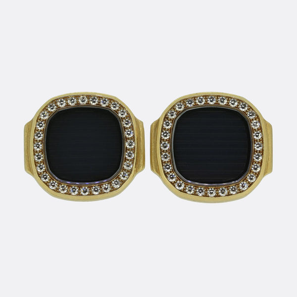 Patek Philippe Nautilus Diamond Cufflinks