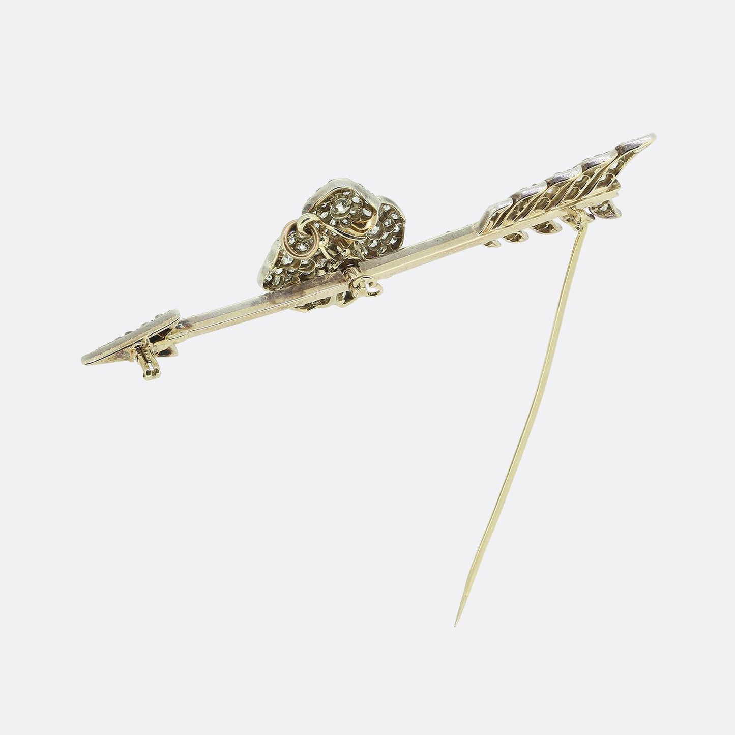 Victorian Large Diamond Arrow Brooch