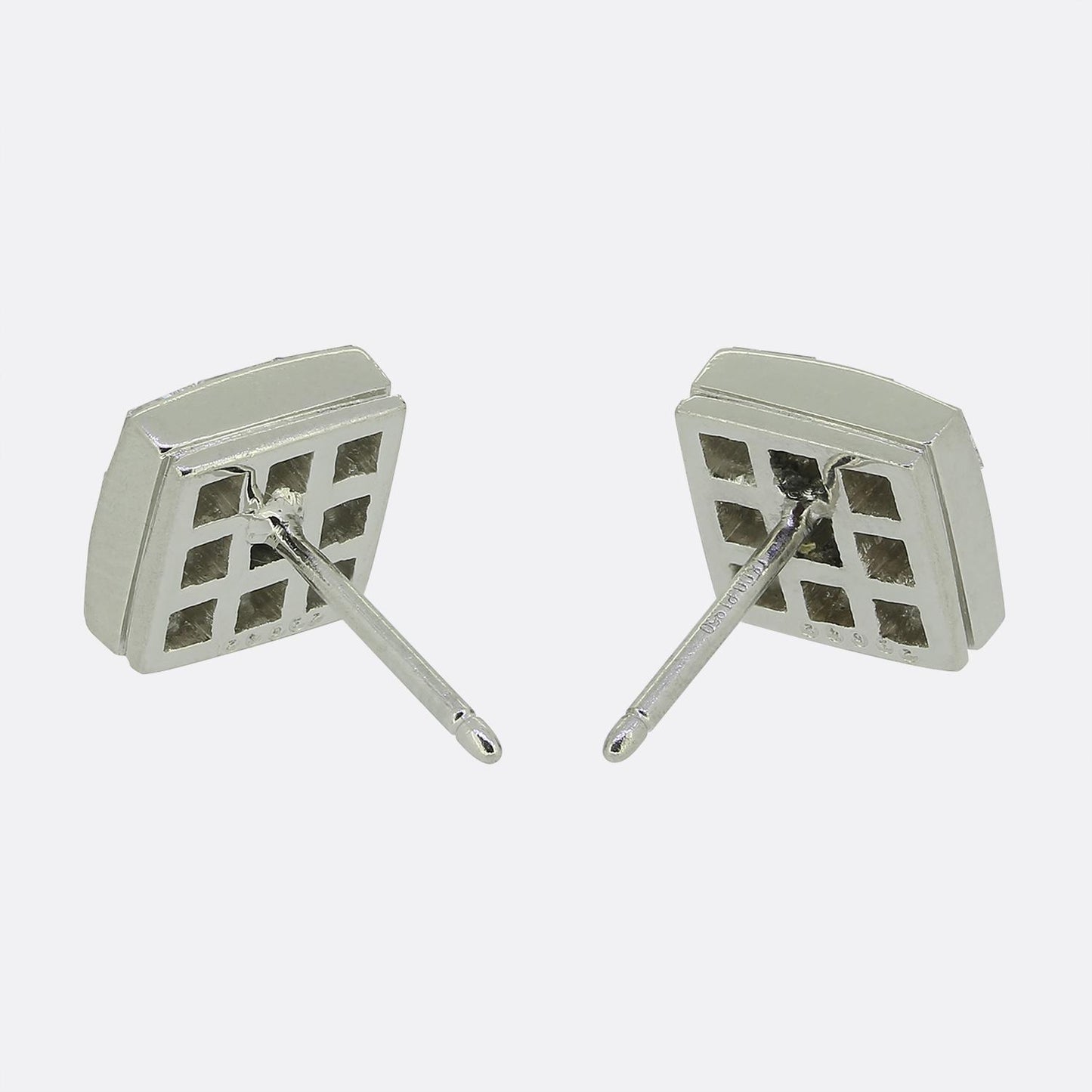 Tiffany & Co. Princess Cut Diamond Stud Earrings