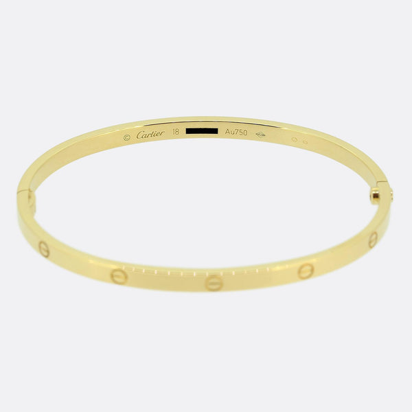 Cartier Small Model LOVE Bangle Size 18