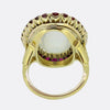 Vintage Moonstone and Ruby Cocktail Ring