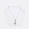 Edwardian Emerald and Diamond Heart Pendant Necklace