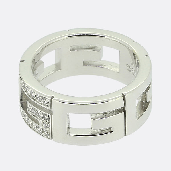 Gucci Diamond G Ring Size I (48)