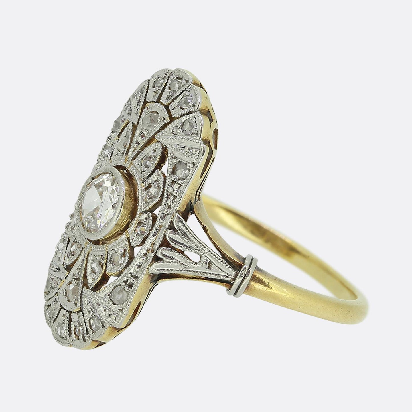 Edwardian Diamond Tablet Ring