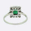Art Deco Emerald and Diamond Cluster Ring