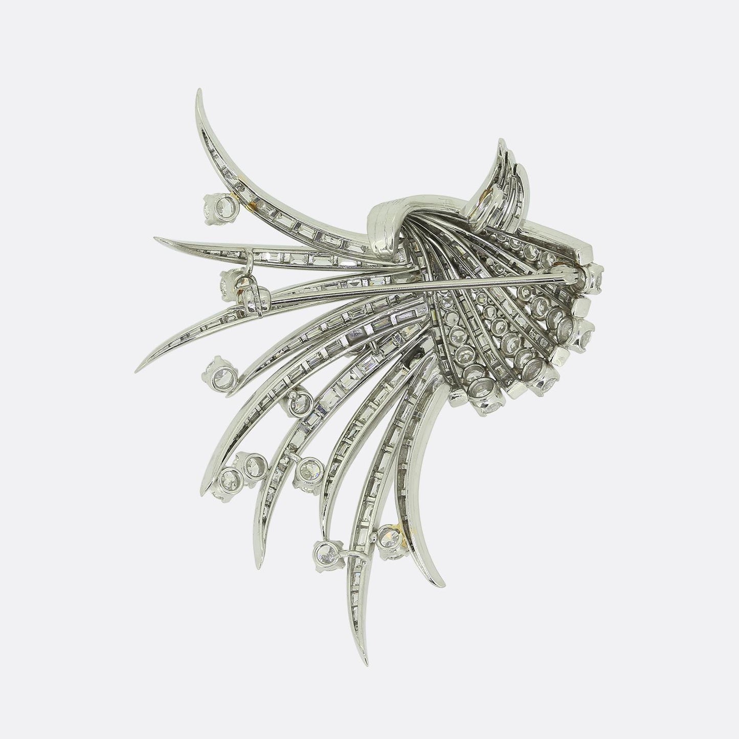 Art Deco Diamond Cluster Brooch