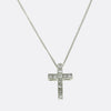 Princess Cut 0.25 Carat Diamond Cross Pendant Necklace