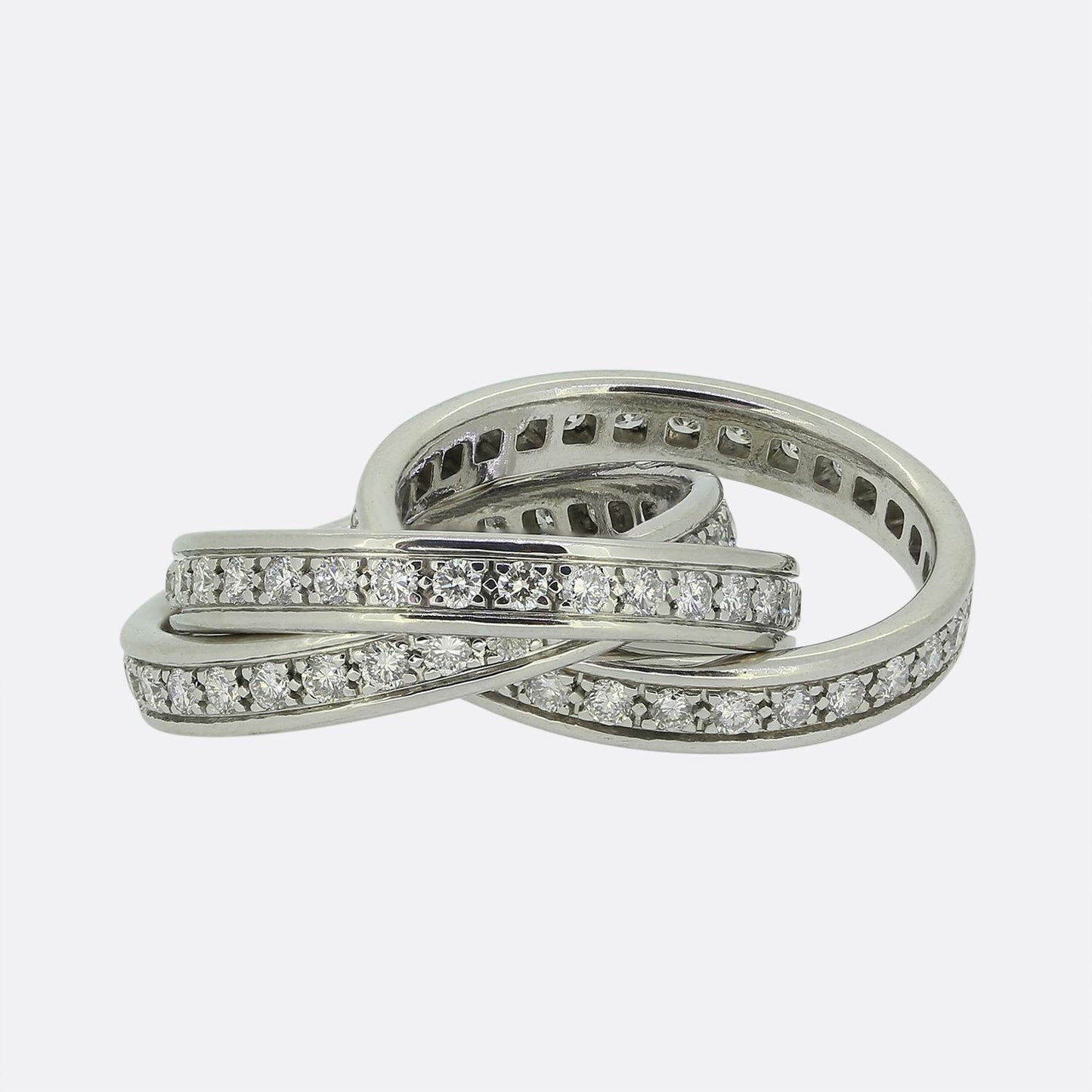 Cartier Trinity Diamond Ring Size H (46.5)