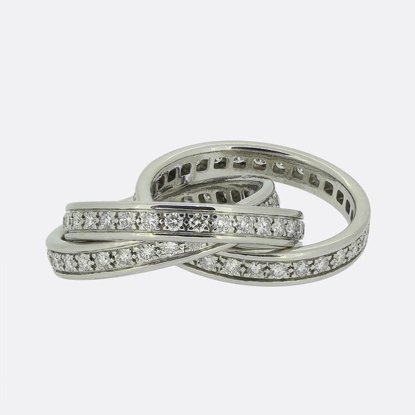 Cartier Trinity Diamond Ring Size H (46.5)