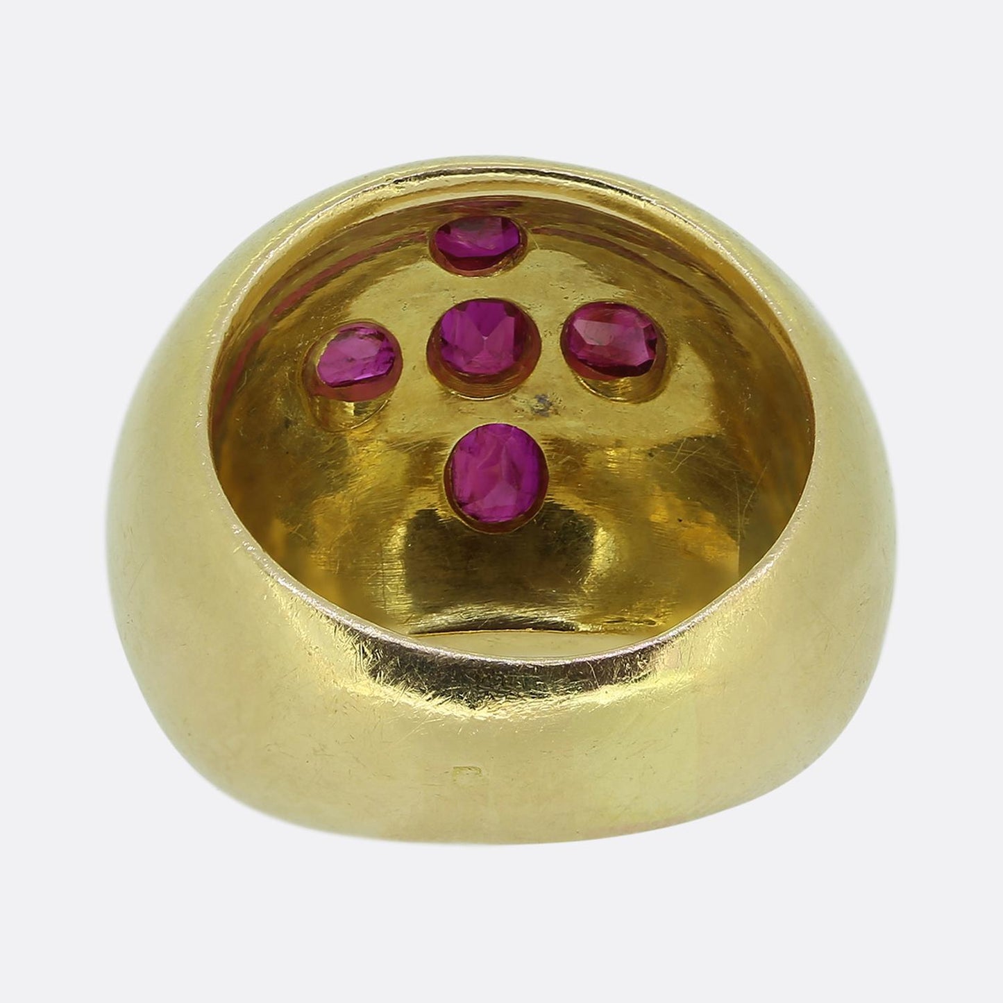 Antique Ruby Bombe Ring