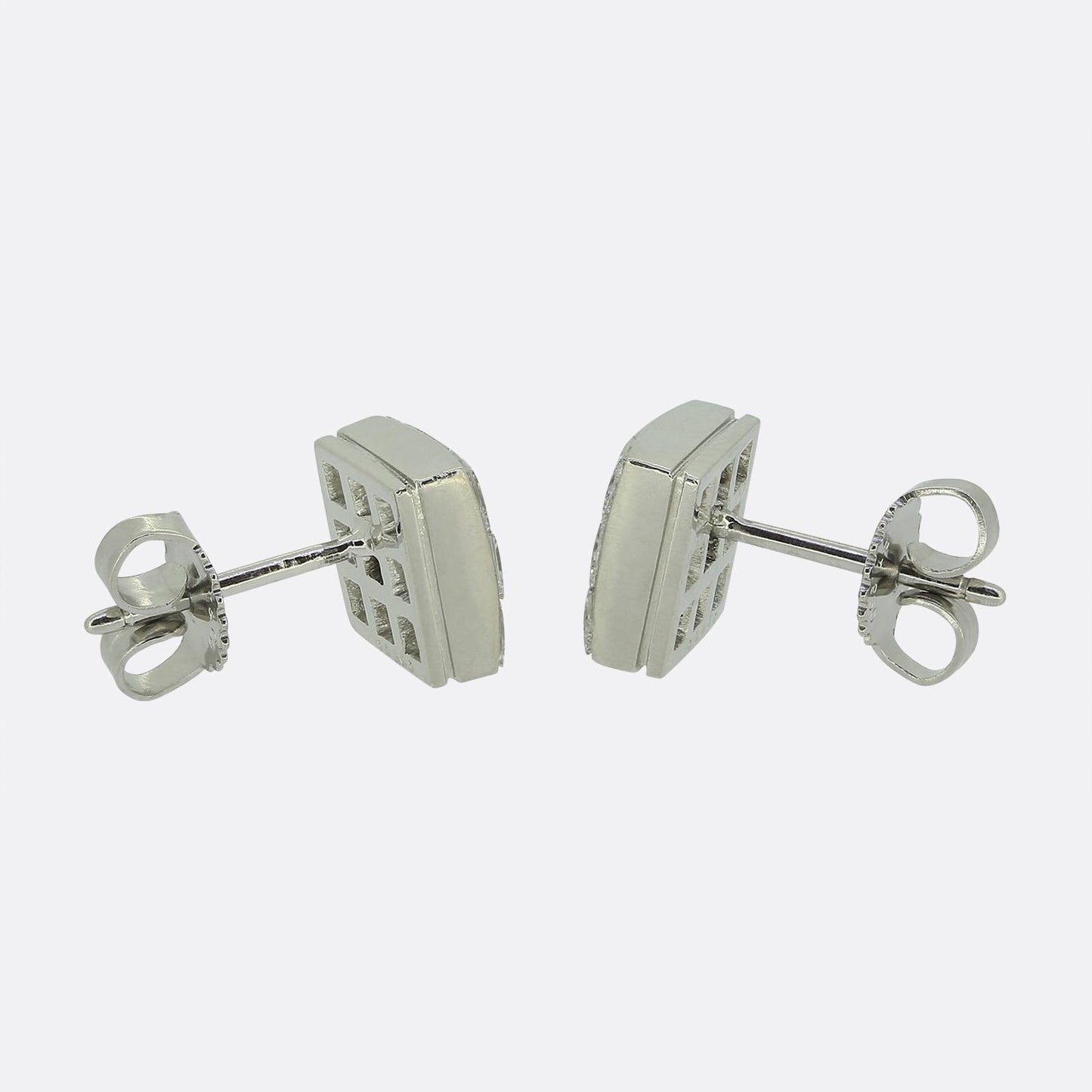 Tiffany & Co. Princess Cut Diamond Stud Earrings