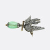 Victorian Diamond Bird and Emerald Drop Brooch