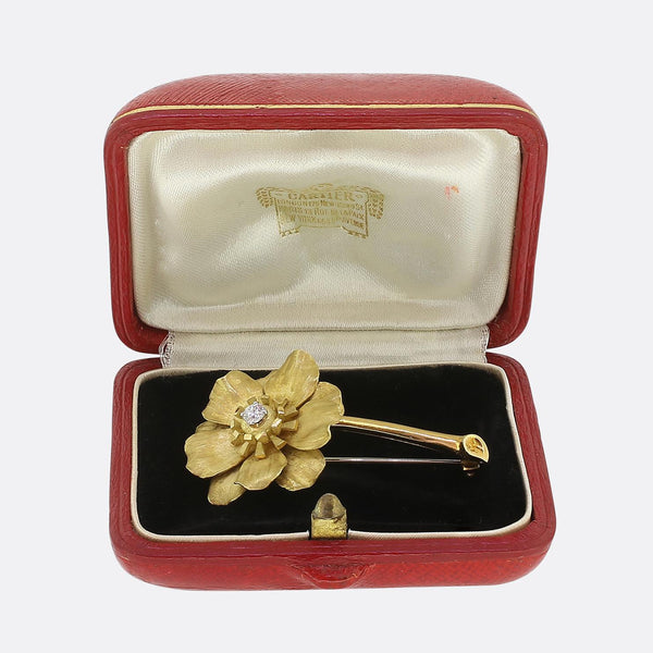 Vintage Cartier Diamond Flower Brooch