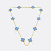 Van Cleef & Arpels Vintage Alhambra 10 Motif Agate Necklace