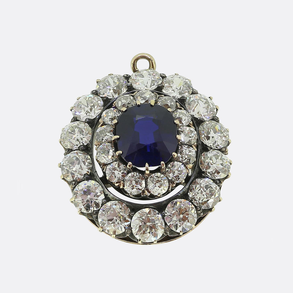 Antique Sapphire and Diamond Pendant