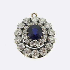 Antique Sapphire and Diamond Pendant