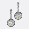 Art Deco Sapphire and Diamond Drop Earrings