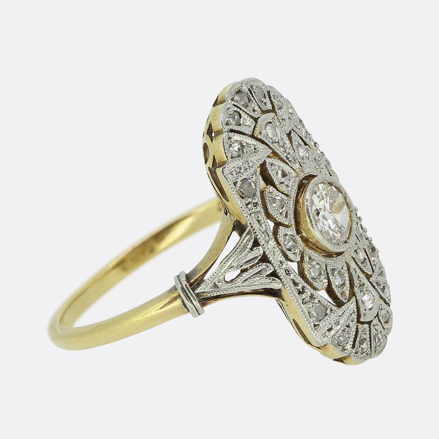 Edwardian Diamond Tablet Ring