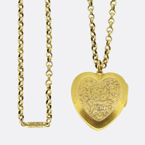 Victorian Love Heart Locket Necklace