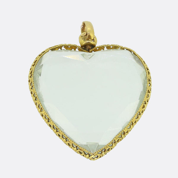 Victorian Rock Crystal Heart Pendant