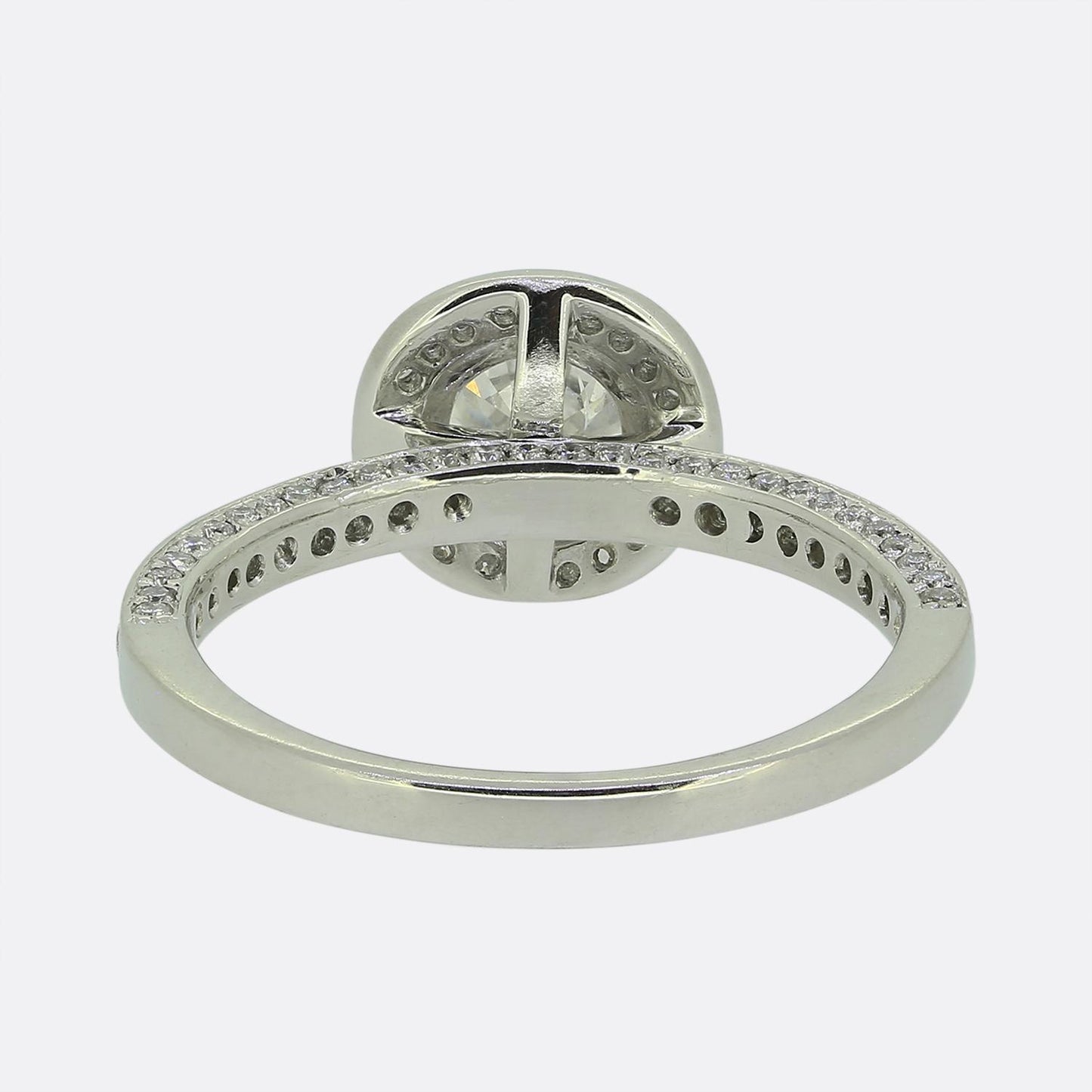 0.90 Carat Diamond Halo Engagement Ring