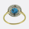 Art Deco Turquoise and Diamond Cluster Ring