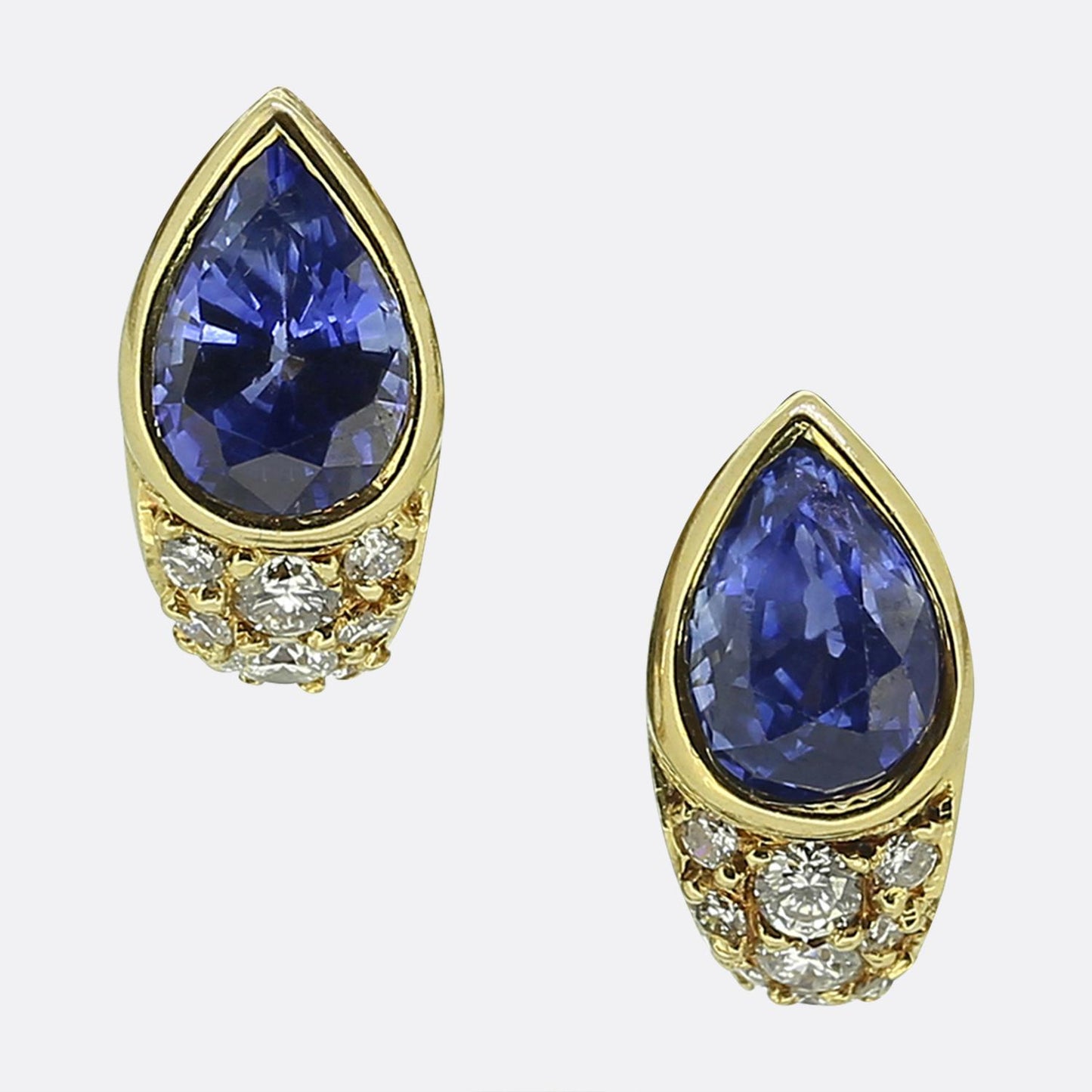 Boucheron Vintage Sapphire Diamond Earrings