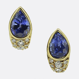 Boucheron Vintage Sapphire Diamond Earrings