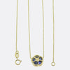 Art Nouveau Sapphire Diamond and Enamel Pendant