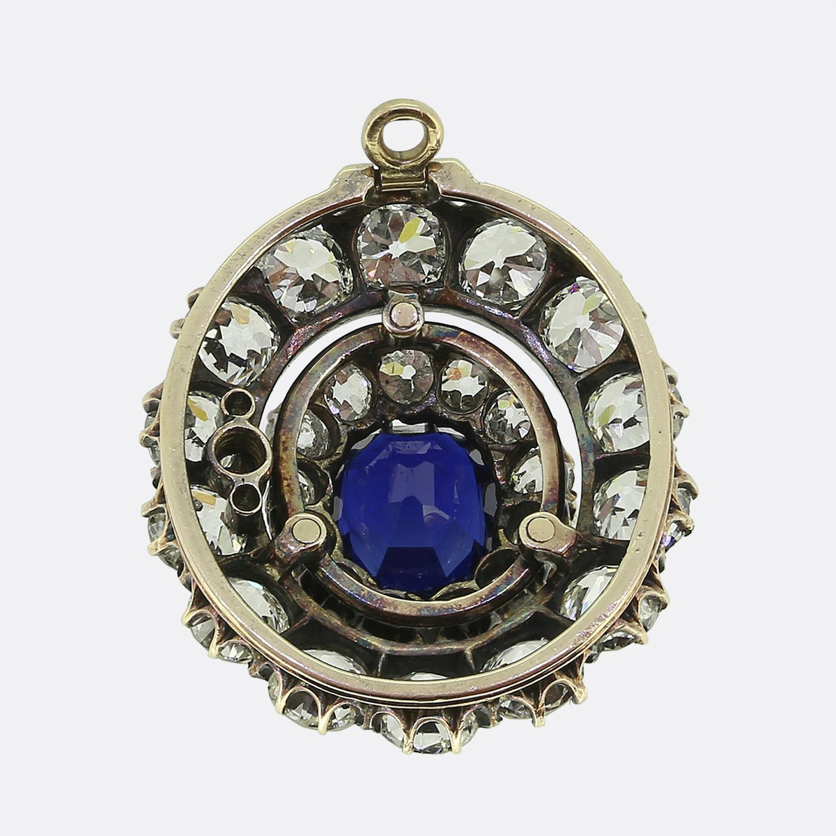 Antique Sapphire and Diamond Pendant